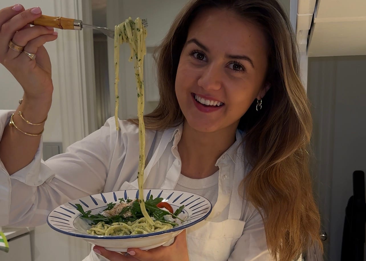 Spaghetti med pesto
