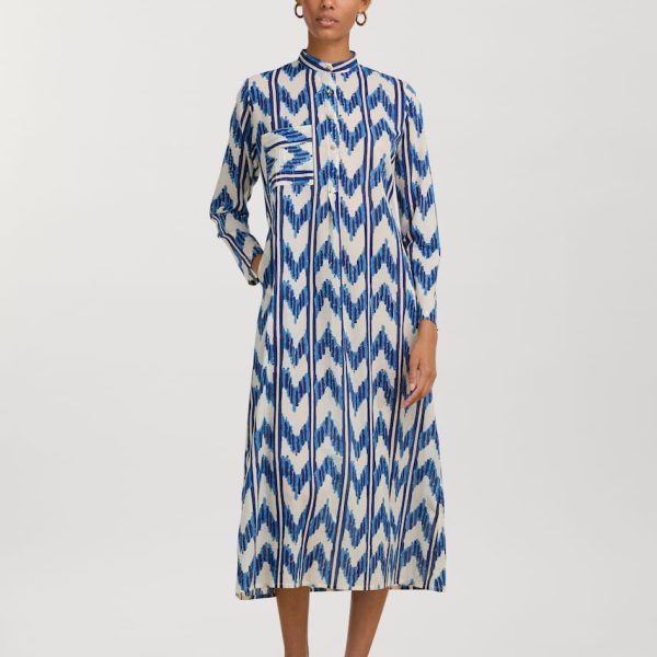 Lisa Corti kaftan – blå ikat
